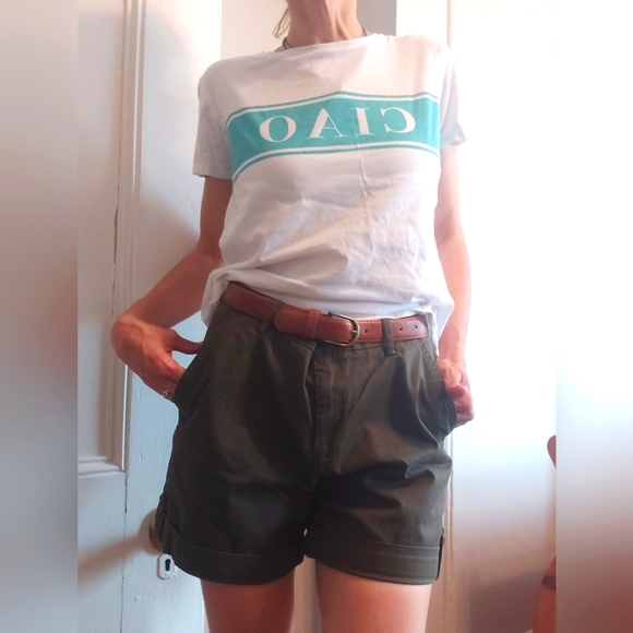 Buffalo David Bitton Pants - Buffalo High-waisted Shorts Cargo Green Size 8..  Brand New